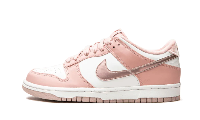 low pink and white dunks