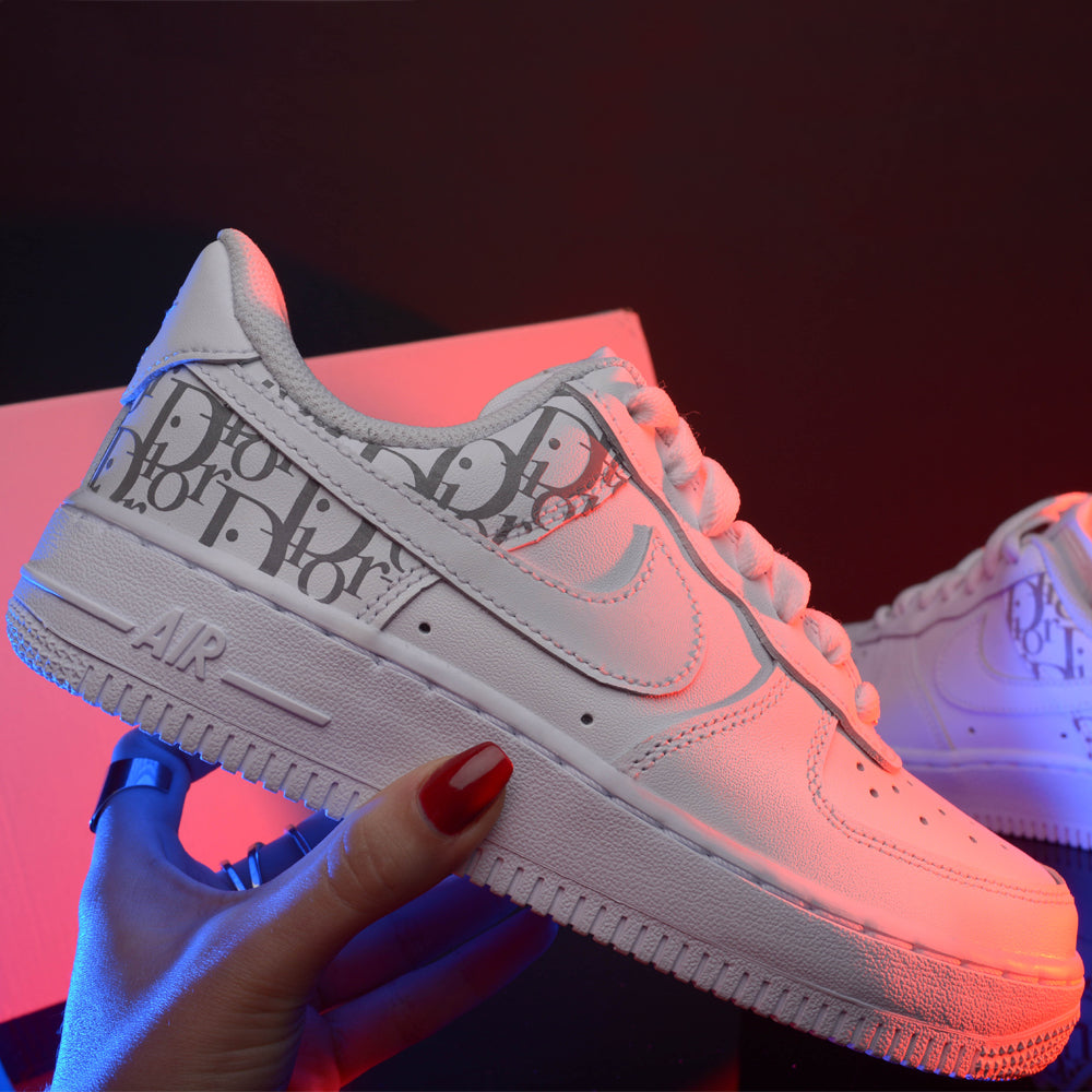 Reflective Dior Air Force 1 Custom Womens Fashion Footwear Sneakers on  Carousell