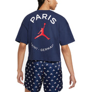 Jordan x Paris SG Cropped T-shirt- Navy Blue