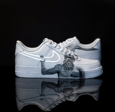 Nike air force 1 x grey on black LV - BC.Customz
