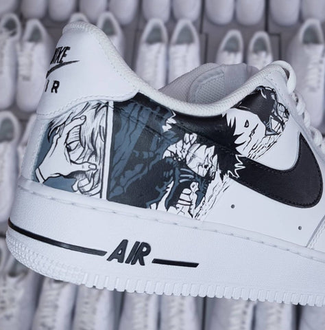My hero academia, anime shoe, custom shoe, my hero academia custom shoe, nike air force, greece