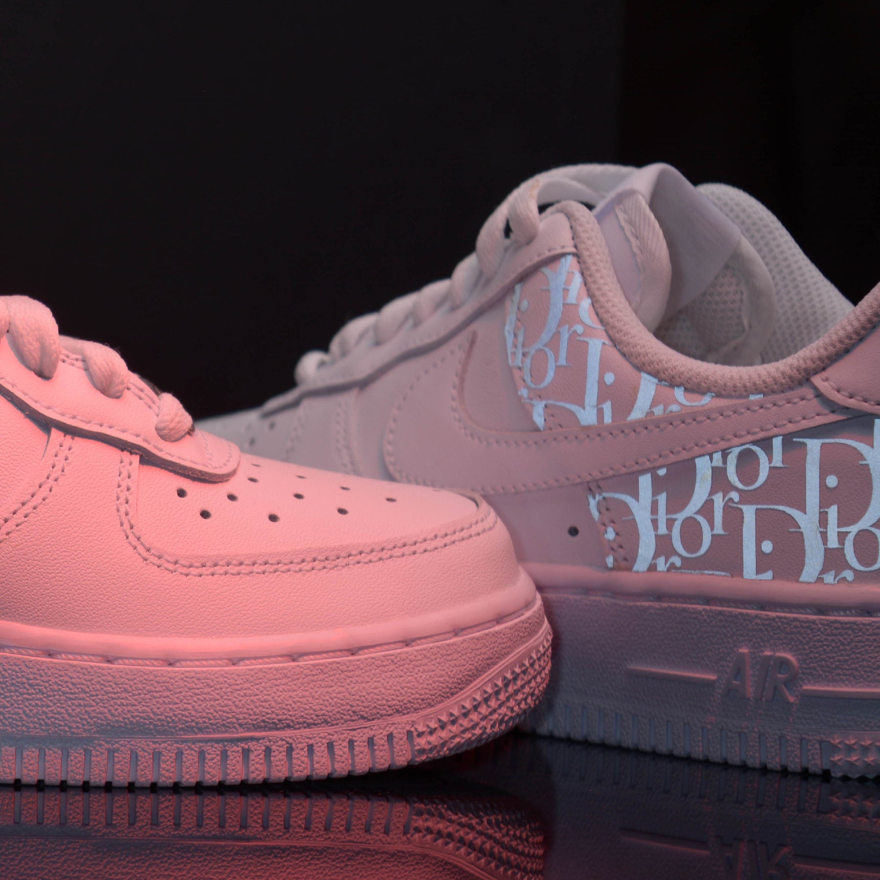 Nike  Air Force One White Custom Dior pink  Stayin